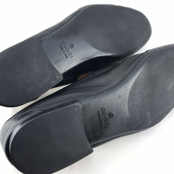 GUCCI Nappa Leather Loafers Men\'s 9 Black 39 SOFT main image 7